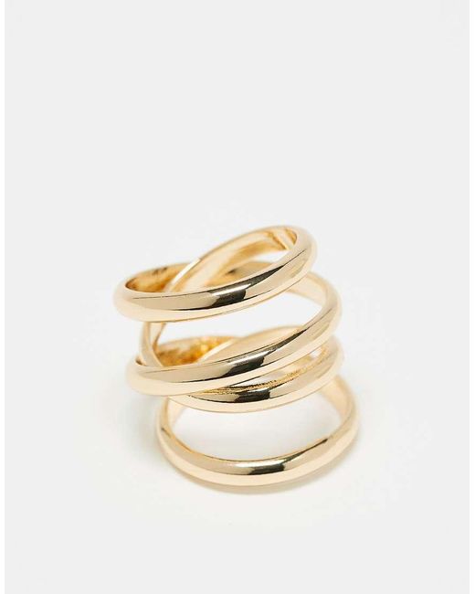 ASOS White Ring With Triple Loop Design