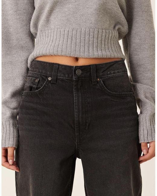 ASOS Natural High Rise Relaxed Mom Jean