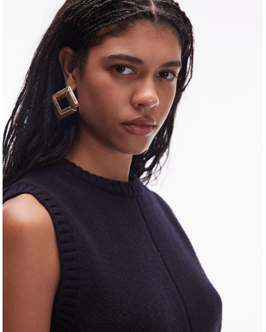 & Other Stories Blue Wool Blend Knitted Tank