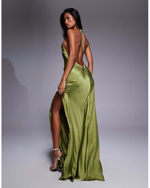 Bardot Green Yve Halter Dress