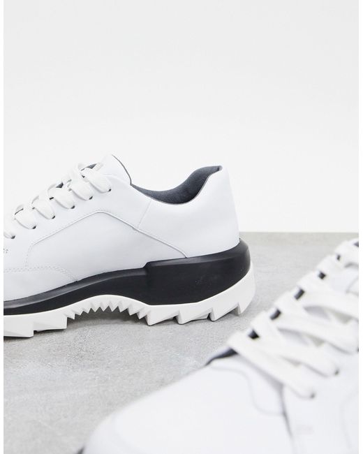 chunky sole white sneakers