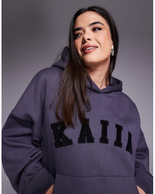 Kaiia Blue Plus – oversize-kapuzenpullover