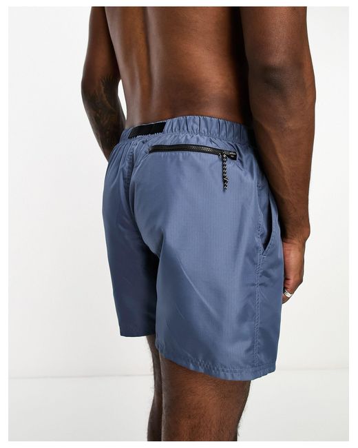 Nike Blue Explore Volley Cargo 5 Inch Swim Shorts for men