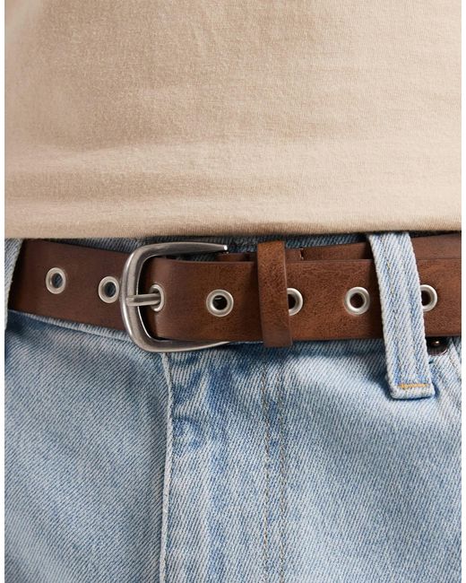 ASOS – gürtel aus kunstleder in Gray für Herren