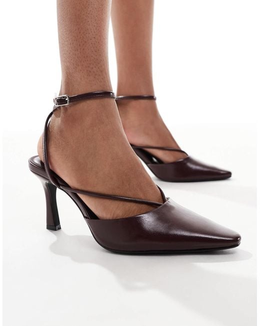 Pull&Bear Brown – spitze pumps