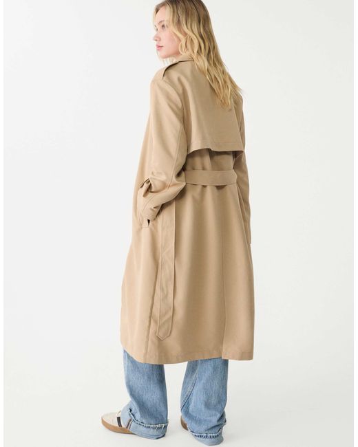 Trench-coat à ceinture - beige Stradivarius en coloris Natural