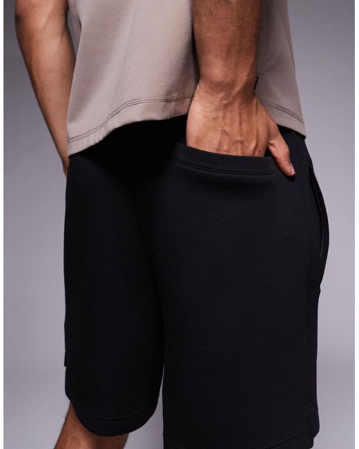 Icon - short oversize molletonné en coton épais à séchage rapide 4505 pour homme en coloris Black