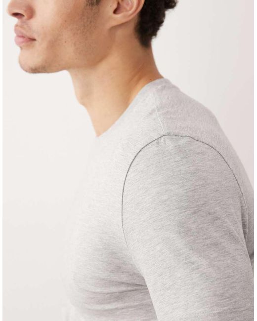 New Look White Muscle Fit T-shirt for men