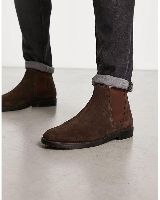Red Tape Casual Suede Chelsea Boots in Black for Men Lyst UK