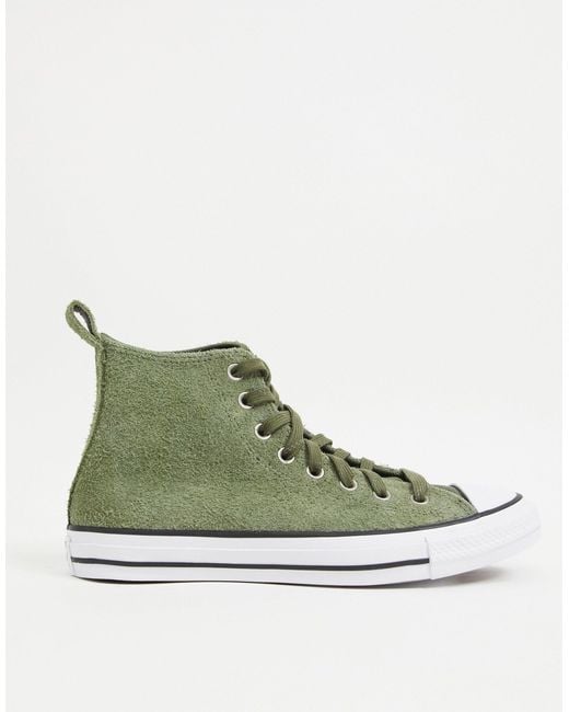 Chuck taylor all star - mountain club - baskets montantes en daim - kaki  Converse pour homme en coloris Vert | Lyst