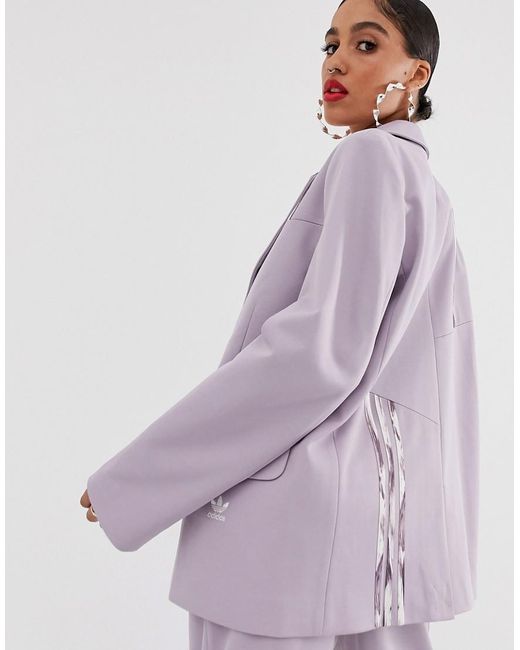 adidas Originals Cotton X Danielle Cathari Deconstructed Blazer In Soft  Vision in Purple | Lyst