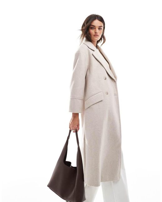 Stradivarius White Oversized Coat