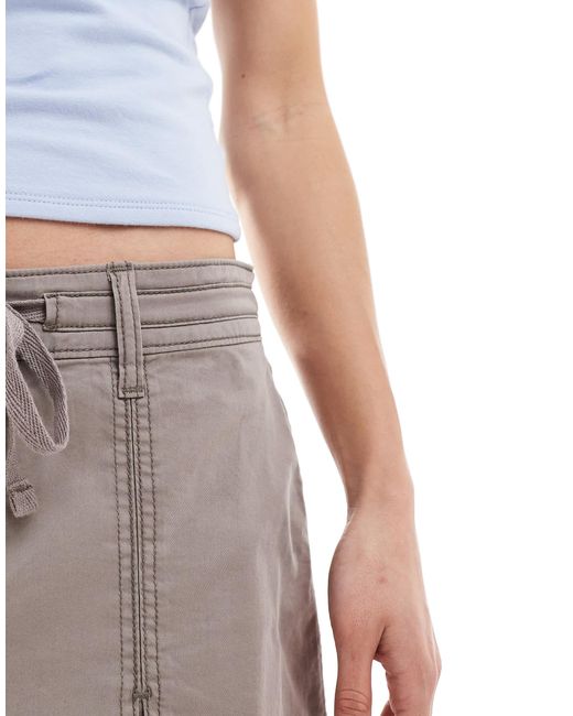 Hollister White Pleated Mini Skirt