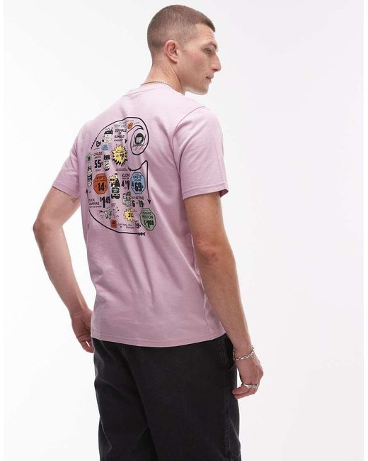 Carhartt Pink Catalogue Logo T-shirt for men