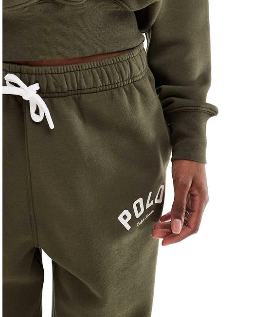 Polo Ralph Lauren Joggingbroek Met Wijde Pijpen En Logo in het Green