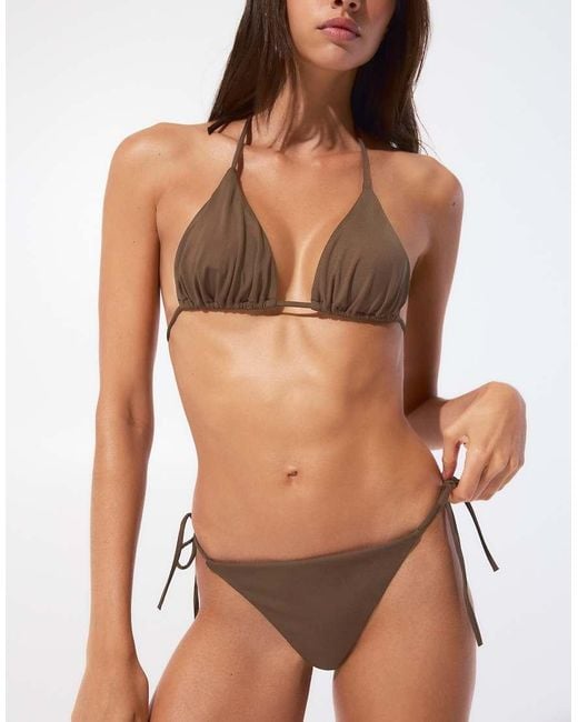 Slip Bikini di Pull&Bear in Brown