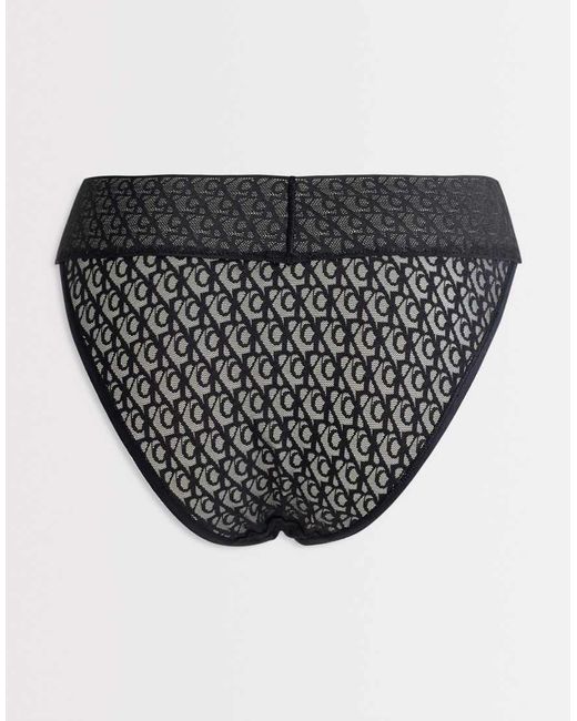 Calvin Klein Gray Icon Logo Lace 3 Pack Low Rise Bikini Briefs
