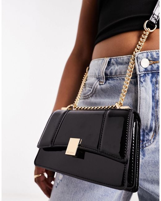 ALDO Crotorua Chain Strap Crossbody Bag in Black Lyst
