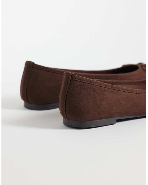 New Look White Suedette Ballet Flat