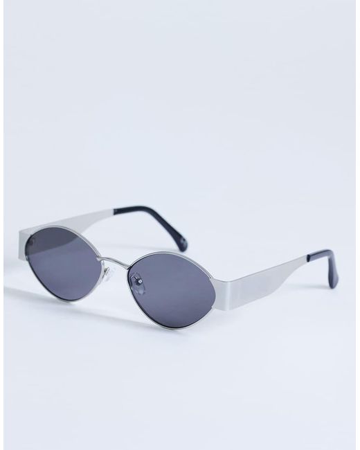 TOPSHOP Blue Cyprus Metal Frame Sunglasses