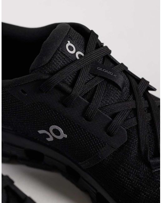 On Shoes Black Cloud X 4 Training Trainers for men