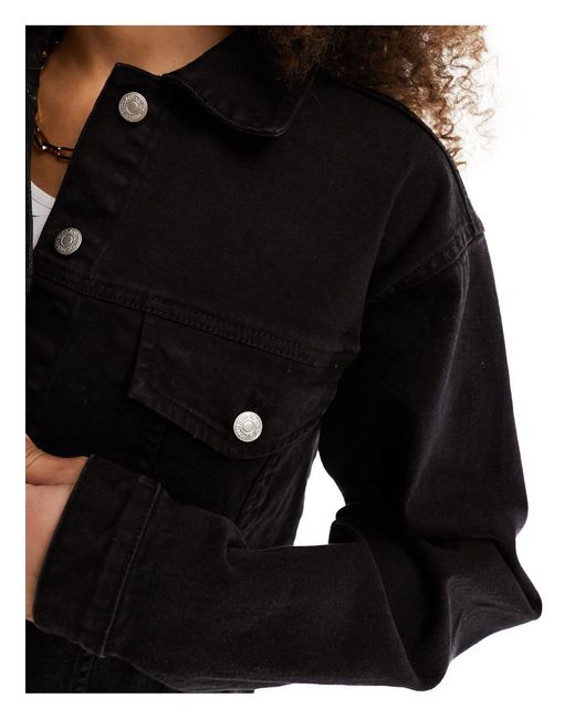 Urban Bliss Black Oversized Denim Jacket