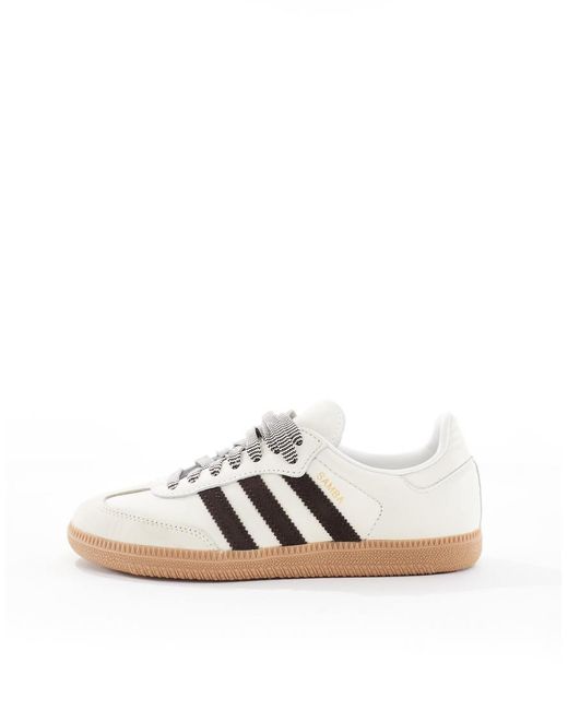 Zapatillas De Deporte Y Marrón Oscuro Samba Og De -Blanco Adidas Originals de color Blue