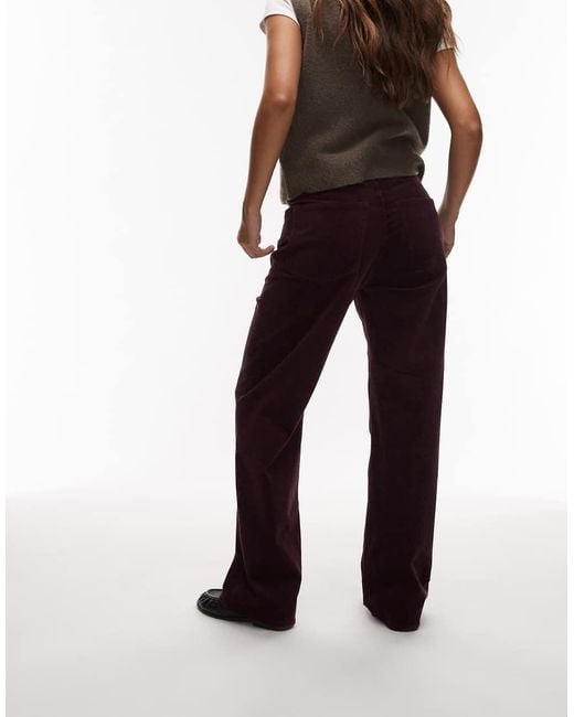ARKET Multicolor Coral Low Rise baggy Wide Leg Stretch Cord Trousers