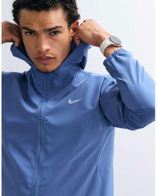 Nike Blue Form Dri-Fit Hooded Jacket for men