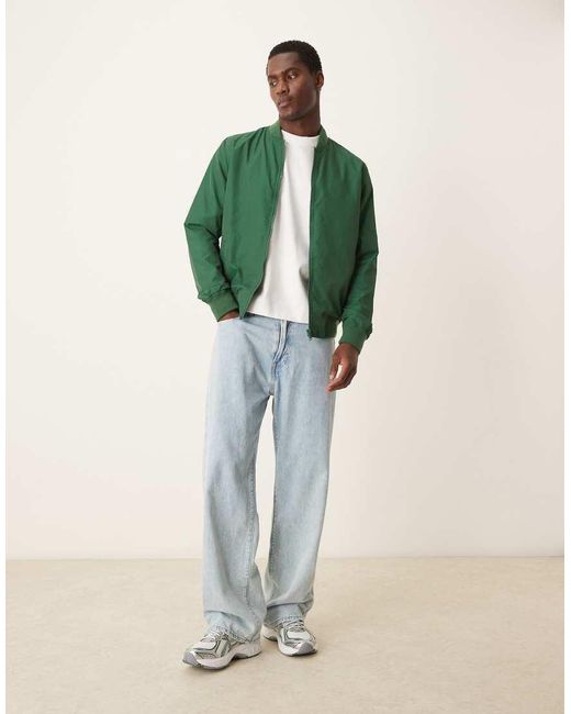 Chaqueta Bomber Ligera De ASOS de hombre de color Green