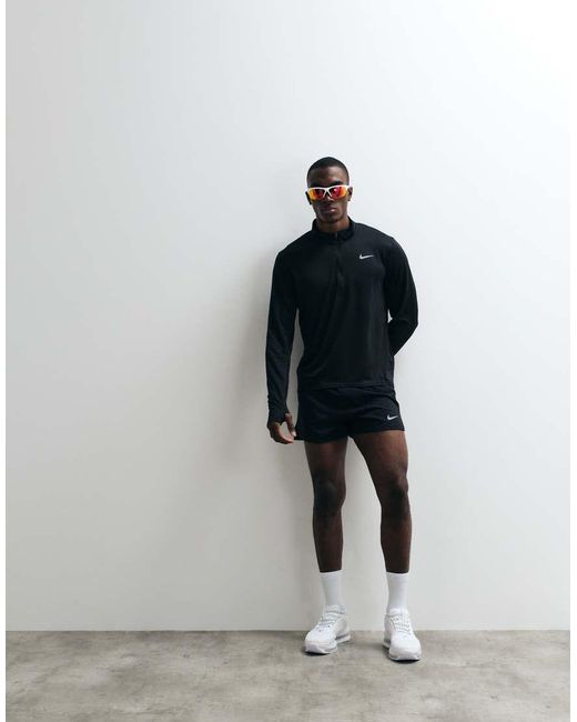 Nike Blue Pacer Dri-fit Half Zip Long Sleeve Top for men