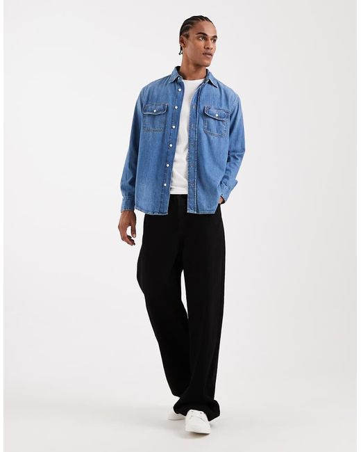 Tommy Hilfiger Blue Relaxed Fit Denim Shirt for men