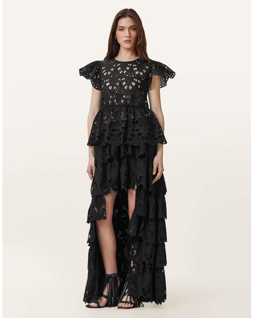 Cavarly - jupe brodée AllSaints en coloris Black