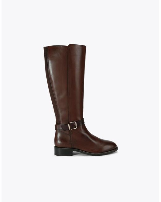 Carvela Kurt Geiger Brown Pienza Riding Boot Wf Knee Boots