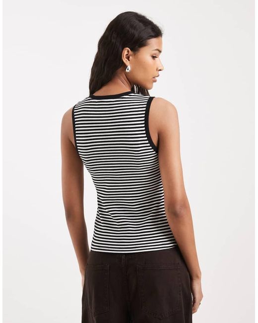 Tommy Hilfiger Black Essential Ribbed Tank Top