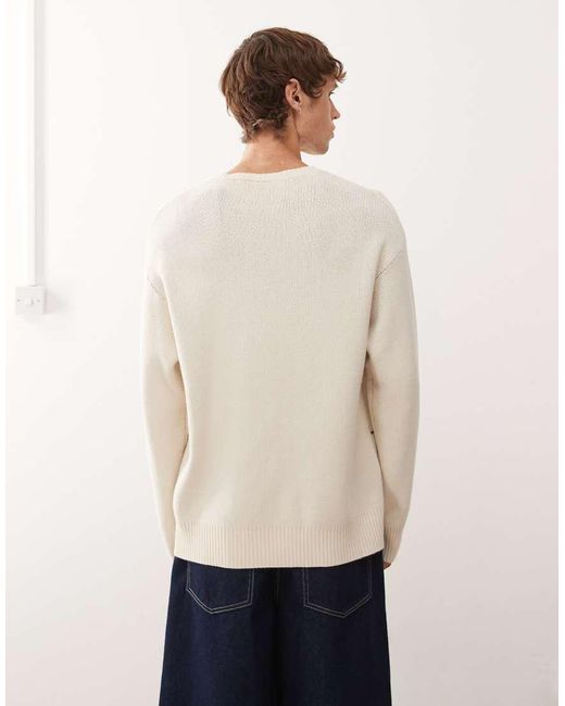 KTZ Natural La Lakers Oversized Knitted Jumper for men