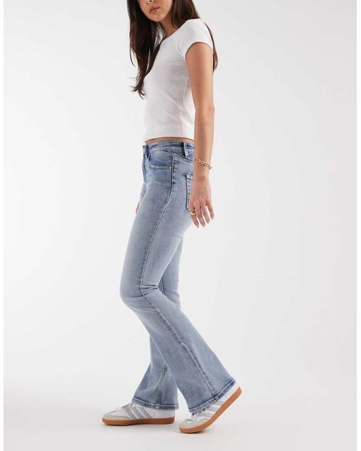Vero Moda Blue Flash Mid Rise Flare Jeans
