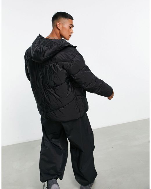 ASOS 4505 Oversized Puffer Jacket in Black for Men | Lyst
