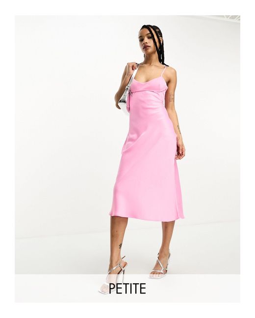 Petite satin slip dress 2025