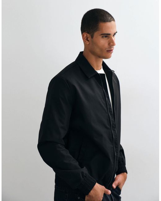 Threadbare Black Shower Proof Zip Thru Jacket for men