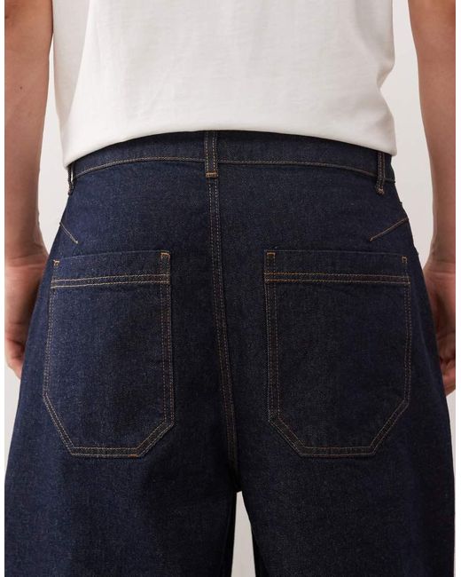Reclaimed Vintage Blue Western baggy Jean Co-ord for men