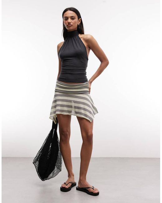 Weekday Black Halterneck Top With Open Back