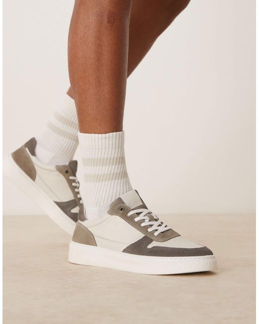 ASOS Natural Panelled Trainers for men