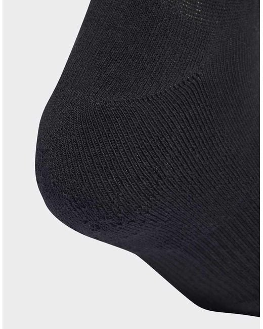 Adidas Originals Black 3 Stripes Cushioned Sportswear Mid Cut Socks 3 Pair Pack