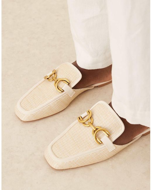 Mosaic - mules plates style mocassins ASOS en coloris Natural
