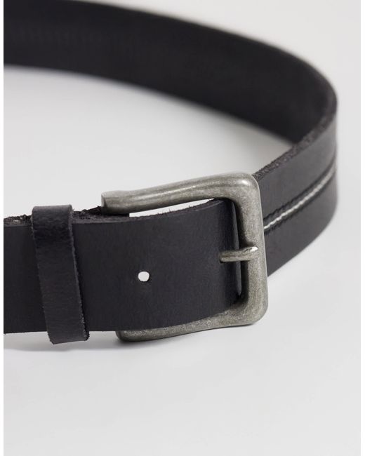 Jack & Jones – ledergürtel in Gray für Herren