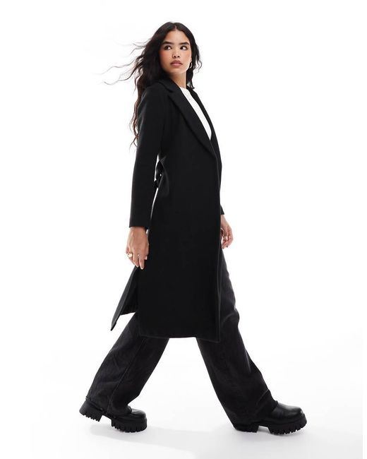 New Look Black Belted Formal Coat
