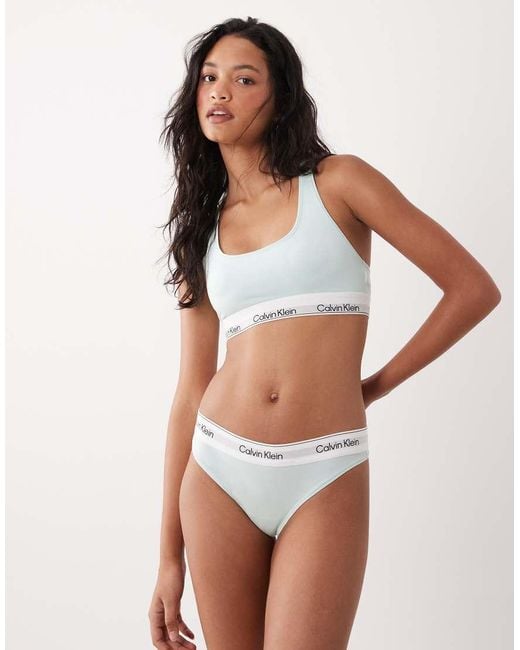 Calvin Klein Green Icon Cotton Modal Unlined Bralette