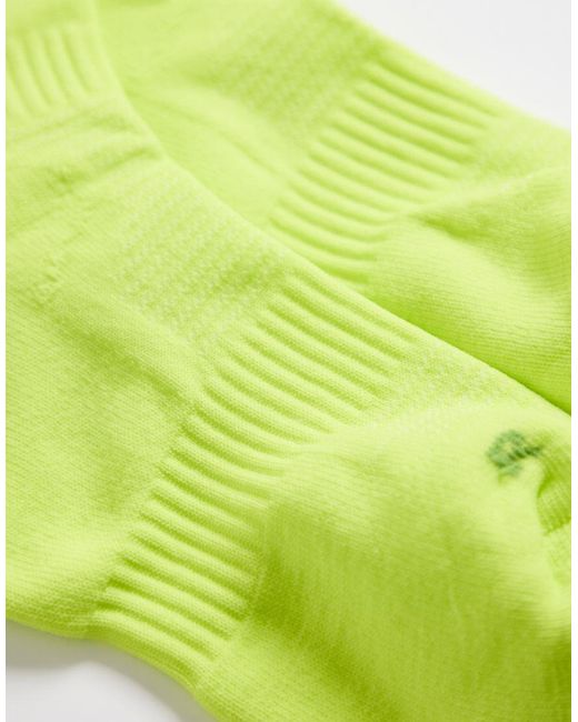 4505 Yellow Premium Running Socks 2 Pack With Arch Support And Antibacterial Finish for men