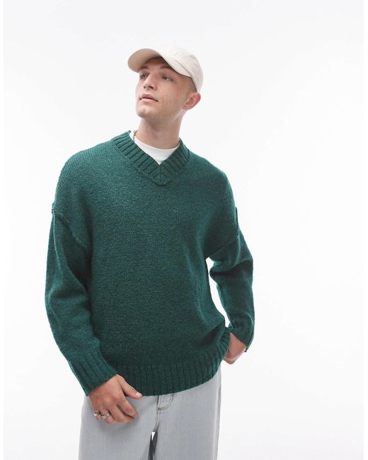 Oversized trui v hals hotsell